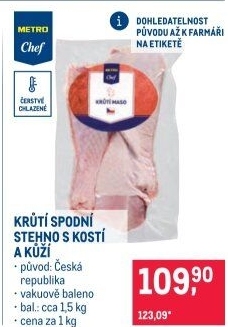 Krůtí stehno s kostí Metro Chef