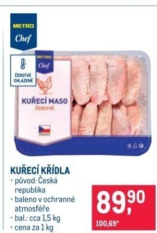 Kuřecí křídla Metro Chef