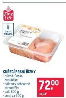 Kuřecí prsní řízky Fine Life