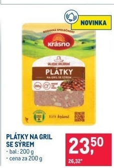 Plátky na gril se sýrem Krásno