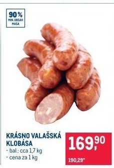 Valašská klobása Krásno