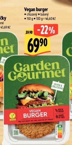 Burger veganský Veggie Garden Gourmet