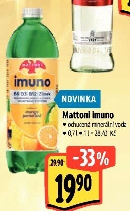 Ochucená voda Mattoni Imuno