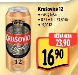 Pivo světlý ležák Královský 12° Krušovice