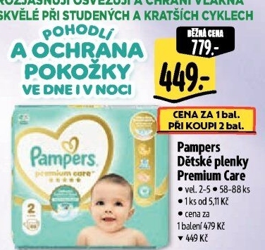 Pleny dětské Pampers Premium Care