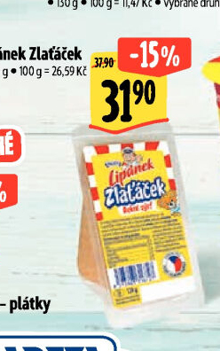 Sýr Zlaťáček Lipánek Madeta