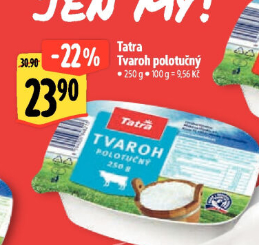 Tvaroh polotučný 3,5% Tatra