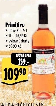 Víno Primitivo Sommelier Collection