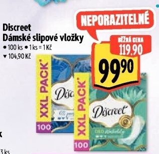 Vložky dámské slipové Discreet