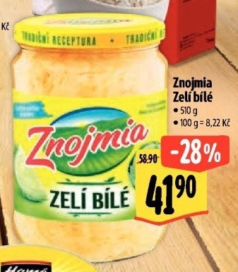 Zelí bílé sterilované Znojmia