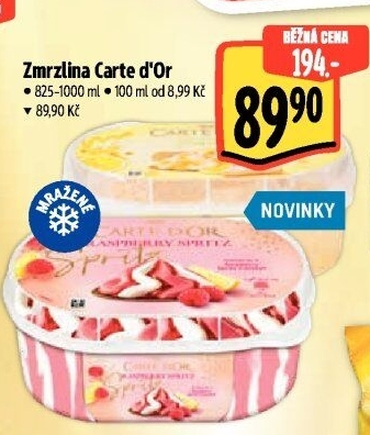 Zmrzlina ve vaničce Carte D'