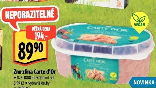 Zmrzlina ve vaničce Carte D'