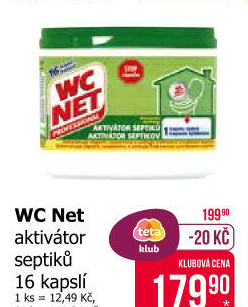 Aktivátor septiků biologický WC Net
