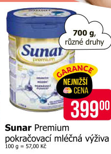 Kojenecká výživa Premium Sunar