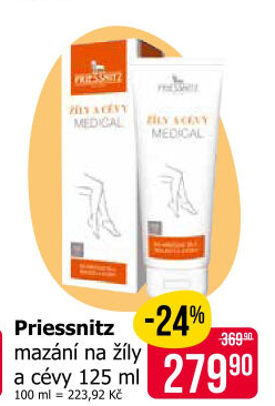 Mazání na žílya cévy Priessnitz