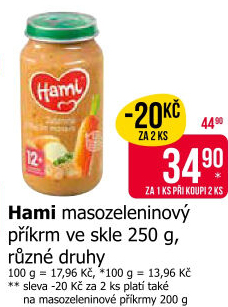 Příkrm masozeleninový Hami