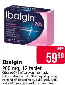 Tablety proti bolesti 200 Ibalgin