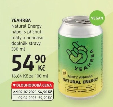 Energetický nápoj Yeahrba