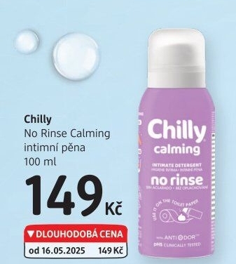 Intimní bezoplachová mycí pěna Chilly