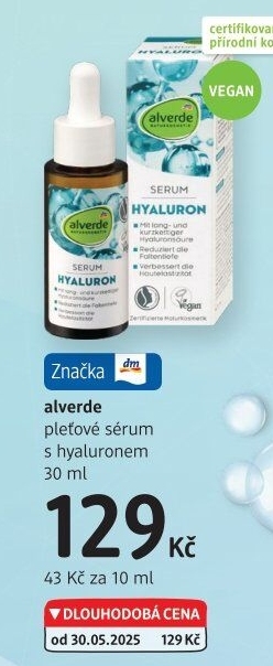 Sérum pleťové Hyaluron Alverde