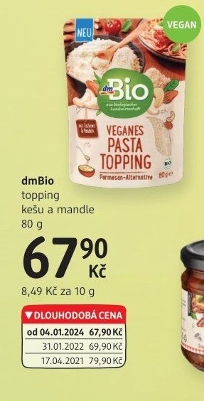 Topping pasta kešu a mandle dm Bio