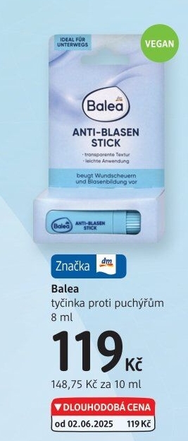 Tyčinka proti puchýřům Balea