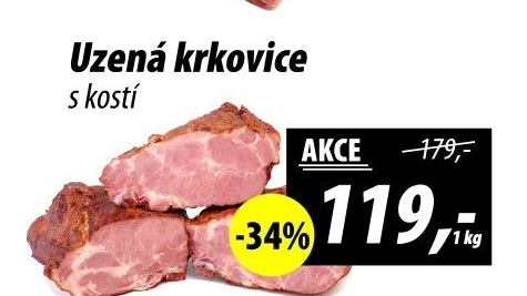 Uzená krkovice s kostí