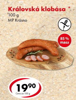 Královská klobása Krásno