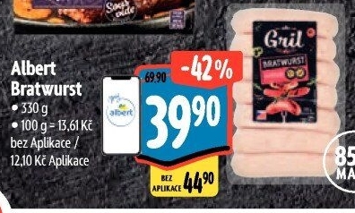 Grilovací klobása bratwurst Albert Gril