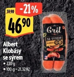 Klobása se sýrem Albert Gril