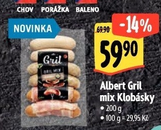 Klobásky Gril mix Albert Gril
