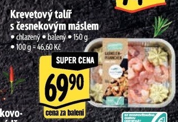 Krevetový talíř s česnekovým máslem Deutsche See