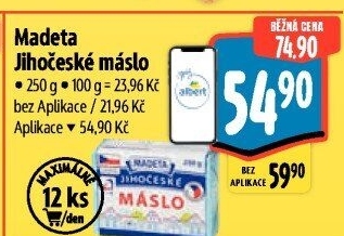 Máslo Jihočeské Madeta