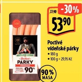 Párky vídeňské poctivé Kostelecké uzeniny