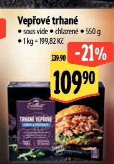 Vepřové trhané maso Sous vide Albert Excellent