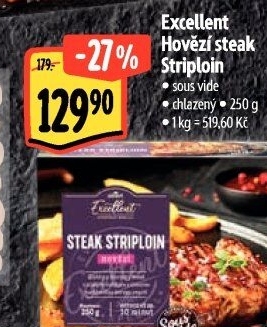 Hovězí steak Striploin Sous vide Albert Excellent