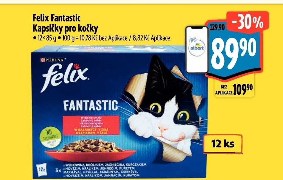 Kapsičky pro kočky Fantastic Felix Purina