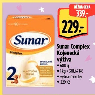 Kojenecká výživa Sunar Complex