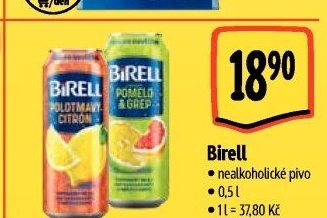 Nealkoholické pivo ochucené Birell