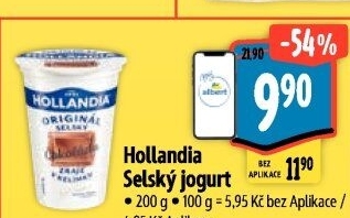 Ochucený jogurt selský Hollandia
