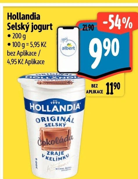 Ochucený jogurt selský Hollandia