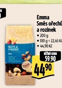 Směs ořechů a rozinek Emma