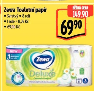 Toaletní papír 3vrstvý Deluxe Zewa