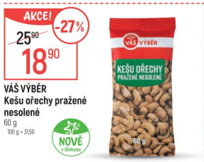 Kešu pražené Váš Výběr