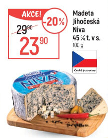 Sýr Niva Jihočeská 45% Madeta