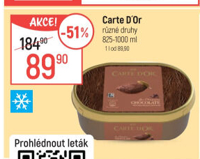 Zmrzlina ve vaničce Carte D'