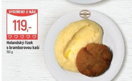 Holandský řízek s bramborovou kaší