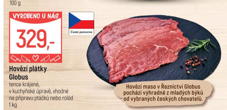 Hovězí plátky Globus
