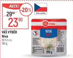 Sýr Niva 50% Váš Výběr