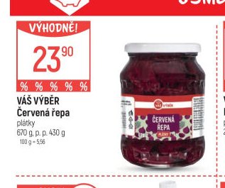 Váš výběr Červená řepa plátky
